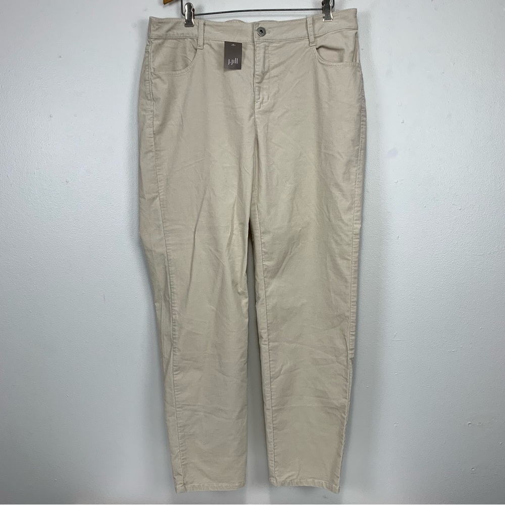 J Jill Pants Womens 16 Micro Corduroy Elastic Normcore Preppy Academia Stretch